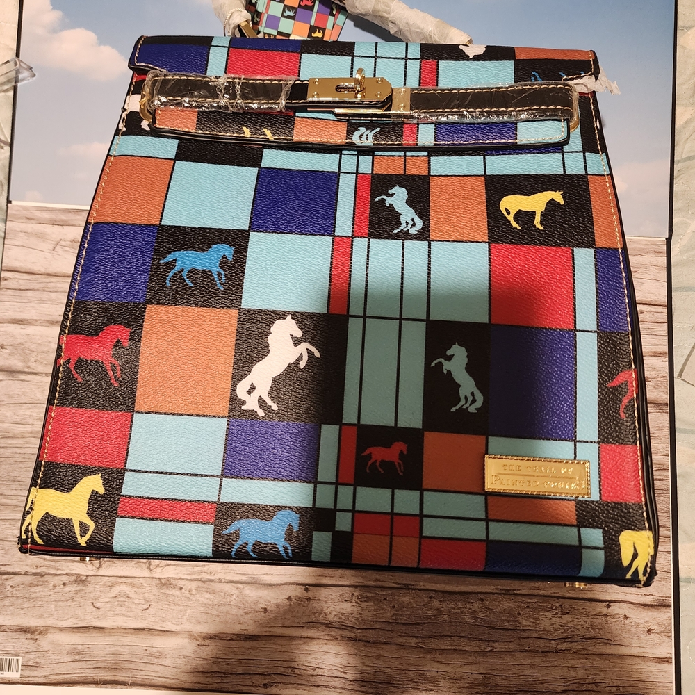 Multicolor Plaid Women's Backpack